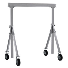 Load image into Gallery viewer, Adjustable Height Aluminum Gantry Cranes with Pneumatic Casters