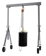 Load image into Gallery viewer, Adjustable Height Aluminum Gantry Cranes with Pneumatic Casters