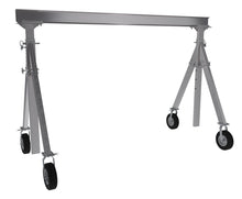 Load image into Gallery viewer, Adjustable Height Aluminum Gantry Cranes with Pneumatic Casters