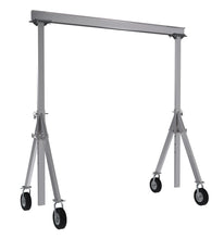 Load image into Gallery viewer, Adjustable Height Aluminum Gantry Cranes with Pneumatic Casters