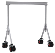 Load image into Gallery viewer, Adjustable Height Aluminum Gantry Cranes with Pneumatic Casters