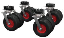 Load image into Gallery viewer, Adjustable Height Aluminum Gantry Cranes with Pneumatic Casters