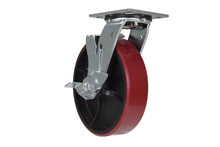 Load image into Gallery viewer, Polyurethane (Maroon Tread) Casters