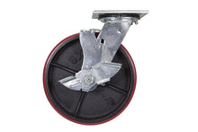 Load image into Gallery viewer, Polyurethane (Maroon Tread) Casters