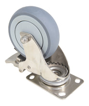 Load image into Gallery viewer, TPR(Thermoplastic Rubber) On Stainless Steel Casters