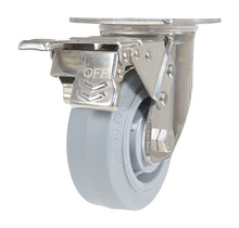 Load image into Gallery viewer, TPR(Thermoplastic Rubber) On Stainless Steel Casters