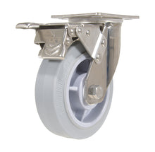 Load image into Gallery viewer, TPR(Thermoplastic Rubber) On Stainless Steel Casters