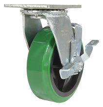 Load image into Gallery viewer, Polyurethane (DT, Green) Casters