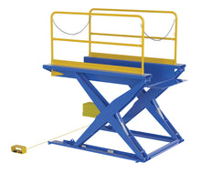Load image into Gallery viewer, Ground Lift Scissor Tables with Handrails