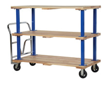 Load image into Gallery viewer, Double &amp; Triple Decker Hardwood Platform Carts
